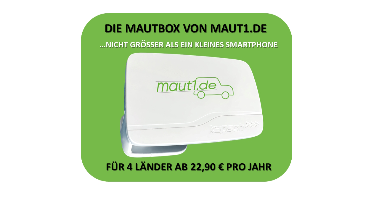 Die Mautbox von maut1.de - 5 Länder ab 22,90 € pro Jahr